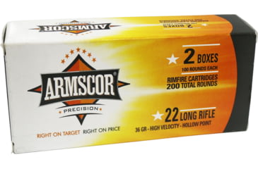 Image of Armscor Precision Inc 50321 Rimfire 22 LR 36 Gr High Velocity Hollow Point HVHP 200 Bx/ 11
