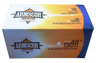 Image of Armscor Precision Inc .22 TCM 39 Grain Jacketed Hollow Point Nickel Plated Bras Pistol Ammo, 100 Rounds, 50328-100RD