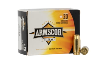 Image of Armscor Precision Inc USA .40 S&amp;W 180 Grain Jacketed Hollow Point Brass Cased Pistol Ammo, 20 Rounds, FAC40-3N-20RD