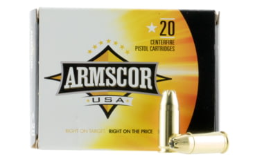 Image of Armscor Precision Inc USA 9mm Luger 124 Grain Jacketed Hollow Point Brass Cased Pistol Ammo, 20 Rounds, FAC9-7N-20RD