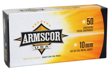 Image of Armscor Precision Inc USA 10mm 180 Grain Full Metal Jacket Brass Cased Pistol Ammo, 50 Rounds, FAC10-2N-50RD