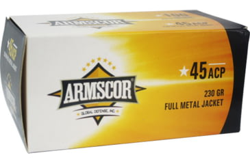 Image of Armscor Precision Inc .45 ACP 230 Grain Full Metal Jacket Brass Cased Pistol Ammo, 100 Rounds, 50443-100RD