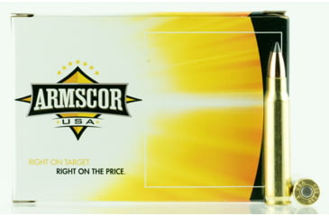Image of Armscor Precision Inc Varmint .223 Remington 55 Grain Boat Tail Hollow Point Brass Cased Rifle Ammo, 20 Rounds, FAC22355GRVT