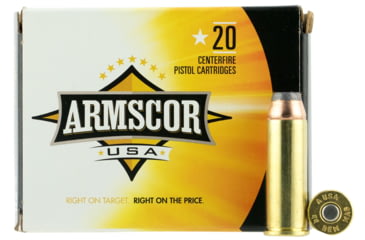 Image of Armscor Precision Inc USA .44 Remington Magnum 240 Grain Jacketed Hollow Point Brass Cased Pistol Ammo, 20 Rounds, FAC44M-2N-20RD