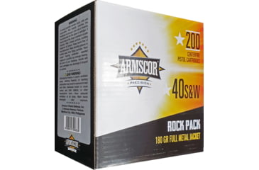 Image of Armscor Precision Inc USA .40 S&amp;W 180 Grain Full Metal Jacket Brass Cased Pistol Ammo, 200 Rounds, 50083-200RD