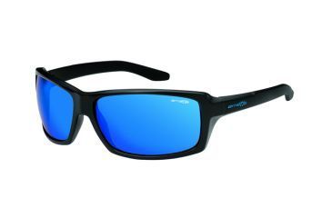 Image of Arnette Chop Shop Sunglasses - Matte Black Frame and Blue Mirror Lens AN4172-03