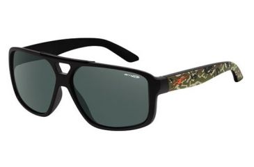 Image of Arnette Fat City Progressive Prescription Sunglasses, Fuzzy Black/Camo Frame, Grey/Green Lens-AN4189-07PR