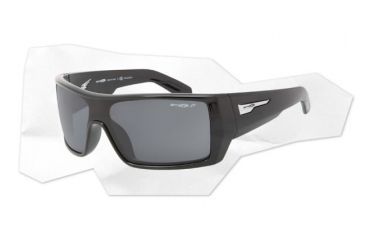 Image of Arnette High Beam Sunglasses - Gloss Black Frame and Polarized Grey Lens AN4148-01