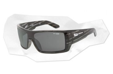 Image of Arnette High Beam Sunglasses - Striped Grey Havana Frame and Grey  Lens AN4148-04