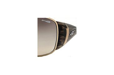 Image of Arnette Lustre 503/13 Gold with Wood Grain Frame / Brown Fade Lens 800-1895