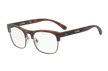 Image of Arnette RIPON AN7131 Single Vision Prescription Eyeglasses, 52mm, Matte Havana/matte Gunmetal, AN7131-2375-52-SV