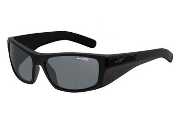 Image of Arnette Two-Bit Bifocal Prescription Sunglasses, Matte Black Frame, Grey Lens-AN4197-05BI