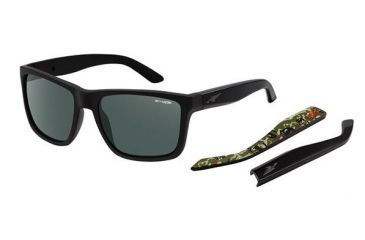 Image of Arnette Witch Doctor Bifocal Prescription Sunglasses, Fuzzy Black/Camo Frame, Grey/Green Lens-AN4177-19BI