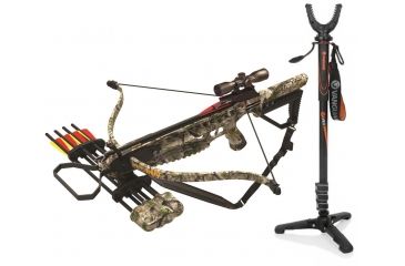 Image of Arrow Precision Inferno Heat Crossbow, w/Multi-Reticle Scope, 107 W/ Vanguard Veo Shooting Stick
