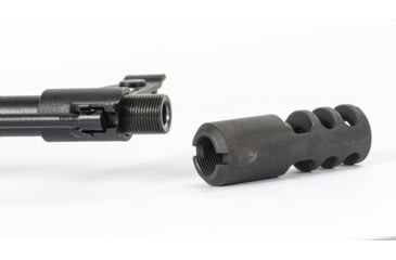 Image of Arsenal Inc AK-20 Muzzle Brake, 7.62x39 / 5.56x45 Caliber, 14x1mm, LH Thread, Black Oxide, One Size, AK-352US