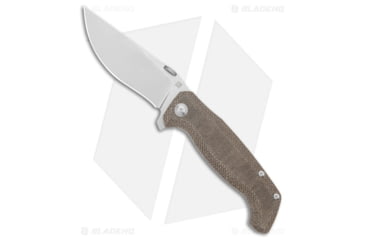 Image of Artisan Cutlery Kami Folding Knife, 3.78in, CPM S35VN Stainless Steel, Drop Point Blade, Micarta OD Green Handle, Steel/OD Green, 8.43in, BHQ-203105