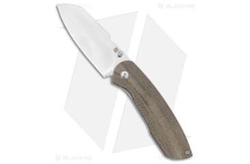 Image of Artisan Cutlery Prime Folding Knife, 3.00in, CPM-S90V, Sheepsfoot Blade, Micarta OD Green Handle, Steel/OD Green, 7.00in, BHQ-203075