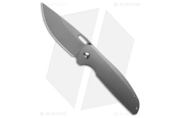 Image of Artisan Cutlery Satyr Folding Knife, 3.375in, CPM-S90V, Drop Point Blade, Titanium Gray Handle, Steel/Gray, 7.75in, BHQ-198698
