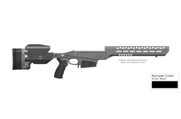 Image of Ashbury Precision Ordnance SABER Alloy SuperSport MOD-0 Series Rifle Chassis, RLA-A1A, Remington 700 Long Action, Right Hand, 5-Round Magazine, Black 060-03V-0010-00 BLK