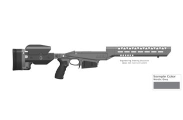 Image of Ashbury Precision Ordnance SABER Alloy SuperSport MOD-0 Series Rifle Chassis, RLA-A1A, Remington 700 Long Action, Right Hand, 5-Round Magazine, Nordic Grey 060-03V-0010-00 NGY