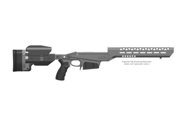 Image of Ashbury Precision Ordnance SABER Alloy SuperSport MOD-0 Series Rifle Chassis, RLA-A1A, Remington 700 Long Action, Right Hand, 5-Round Magazine, Nordic Grey 060-03V-0010-00 NGY
