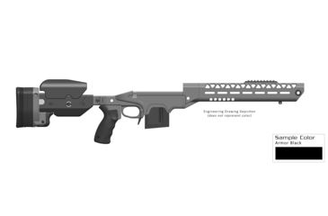 Image of Ashbury Precision Ordnance SABER Alloy SuperSport MOD-0 Series Rifle Chassis, RSA-A3, Remington 700 Short Action, Right Hand, 10-Round Magazine, Black 060-03V-0007-00 BLK