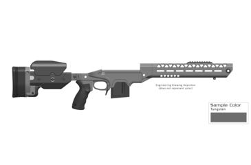 Image of Ashbury Precision Ordnance SABER Alloy SuperSport MOD-0 Series Rifle Chassis, RSA-A3, Remington 700 Short Action, Right Hand, 10-Round Magazine, Tungsten Grey 060-03V-0007-00 TNG