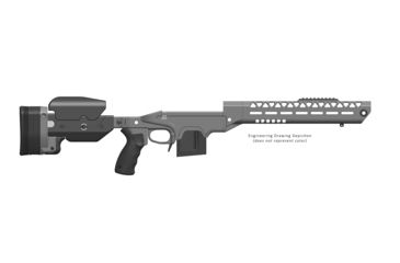 Image of Ashbury Precision Ordnance SABER Alloy SuperSport MOD-0 Series Rifle Chassis, RSA-A3, Remington 700 Short Action, Right Hand, 10-Round Magazine, Tungsten Grey 060-03V-0007-00 TNG