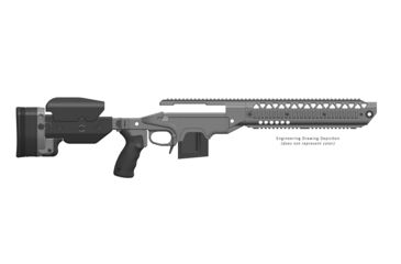Image of Ashbury Precision Ordnance SABER Alloy SuperSport MOD-1 Series Folding Rifle Chassis, RSA-A3, Remington 700 Short Action, Right Hand, 10-Round Magazine, Nordic Grey 060-03V-0015-00 NGY