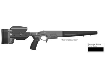 Image of Ashbury Precision Ordnance SABER Sporter Composite Series Rifle Chassis, RSA-A3, Remington 700 Short Action, Right Hand, 10-Round Magazine, Black 060-03V-0003-00 BLK