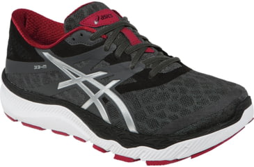 Image of Asics 33-M Road Running Shoe - Men's-Grey/Silver/Ruby-Medium-11 US