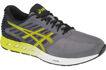 Image of Asics FuzeX Road Running Shoe - Men's-Carbon/Flash Yellow/Black-Medium-12
