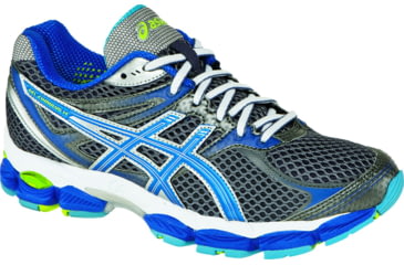 Image of Asics Gel-Cumulus 14 Road Running Shoe - Women's-Storm/Blue/Auqa-10 US