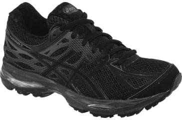 Image of Asics Gel-Cumulus 17 Road Running Shoe - Women's-Black/Silver/Onyx-Medium-6.5