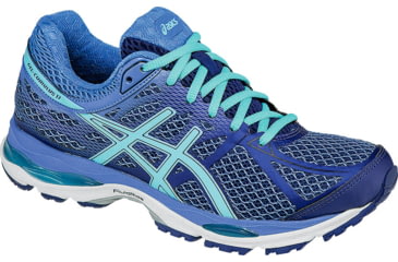 Image of Asics Gel-Cumulus 17 Road Running Shoe - Women's-Deep Cobalt/Turquoise/Blue-Medium-8.5