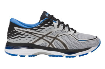 Image of Asics Gel-Cumulus 19 Road Running Shoe - Men's-Grey/Black/Directoire Blue-Medium-8.5