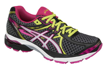 Image of Asics Gel-Flux 3 Road Running Shoe - Women's-Black/Silver/Sport Pink-Medium-6