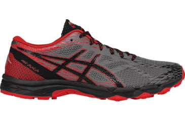 Image of Asics Gel-FujiLyte Trail Running Shoe - Men's-Carbon/Black/Vermilion-Medium-10.5