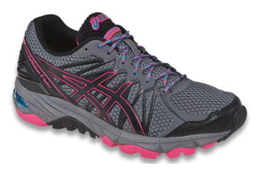 Image of Asics Gel-FujiTrabuco 3 Trail Running Shoe - Womens-Titanium/Black/Magenta-Medium-6 US