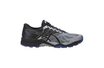 Image of Asics Gel-FujiTrabuco 6 Trail Running Shoe - Men's-Aluminum/Black/Limoges-Medium-12