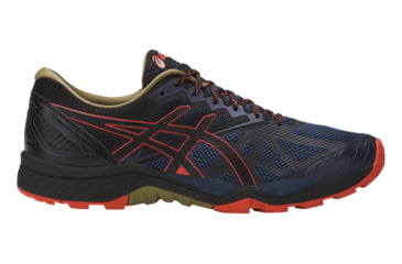 Image of Asics Gel-FujiTrabuco 6 Trail Running Shoe - Men's-Insignia Blue/Black/Red Clay-Medium-11.5