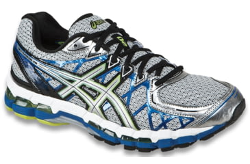 Image of Asics Gel-Kayano 20 Road Running Shoe - Men's-Grey/Blue-Medium-12 US