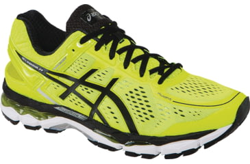 Image of Asics Gel-Kayano 22 Road Running Shoe - Men's-Flash Yellow/Black/Silver-Medium-8.5