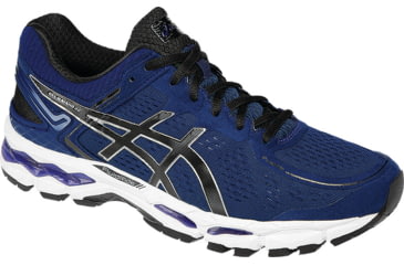 Image of Asics Gel-Kayano 22 Road Running Shoe - Men's-Mediterranean/Black/Silver-Medium-8