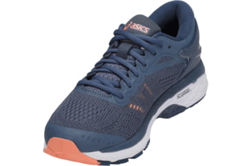 Image of Asics GEL-Kayano 24 Road Running Shoes - Women's, Smoke Blue/Dark Blue/Canteloupe, Medium, 10 US T799N.5649-10