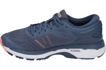 Image of Asics GEL-Kayano 24 Road Running Shoes - Women's, Smoke Blue/Dark Blue/Canteloupe, Medium, 10 US T799N.5649-10