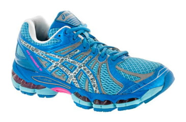 Image of Asics Gel-Nimbus 15 Lite Show Road Running Shoe - Women's-Blue-Medium-6.5 US