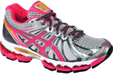 Image of Asics Gel-Nimbus 15 Road Running Shoe - Women's-Lt/Punch/Marigold-Regular-9 US