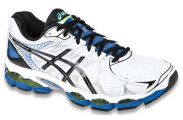 Image of Asics Gel-Nimbus 16 Road Running Shoe - Men's-White/Black/Royal-Medium-10.5 US