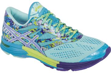 Image of Asics Gel-Noosa Tri 10 Road Running Shoe - Womens-Mint/Lavendar/Turquoise-Medium-6 US